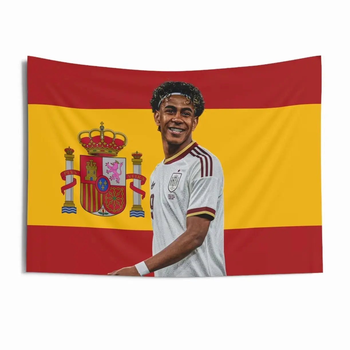 Lamine Yamal Pink Spain Flag Indoor Wall Tapestries
