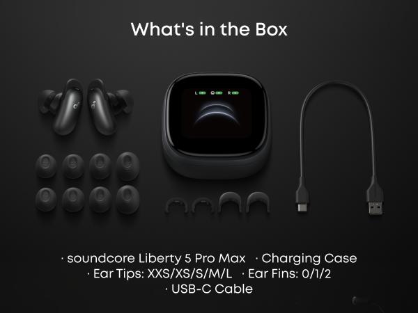soundcore Anker Liberty 5 Pro Max Wireless Earbuds, Exclusive Limited: Add $5/$10 for Extra Premium Gift, AI Note-Taker for In-Person Meetings, Whisper-Clear Calls, Active Noise Cancelling, 1.78" AMOLED Smart5 Mins Charge = 4 Hrs Playtime