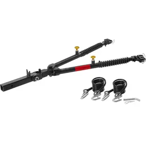 VEVOR Tow Bar, 7500 lbs Towing Capacity with Ropes, Powder-Coating Alloy Steel Bumper-Mounted Universal Towing Bar with Max 52 inches Telescopic Rod, Fits 2-inch Connector, for RV Car Trailer Truck