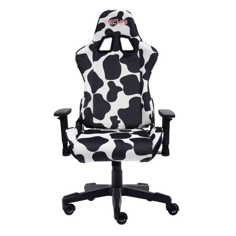 COW Print Gaming Chair, Comfortable Video Gaming Desk Chair, Office Chair