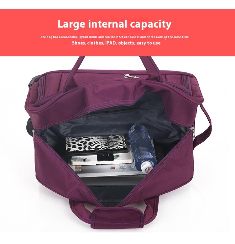 Oxford Cloth Trolley Bag Leisure Travel Folding Luggage