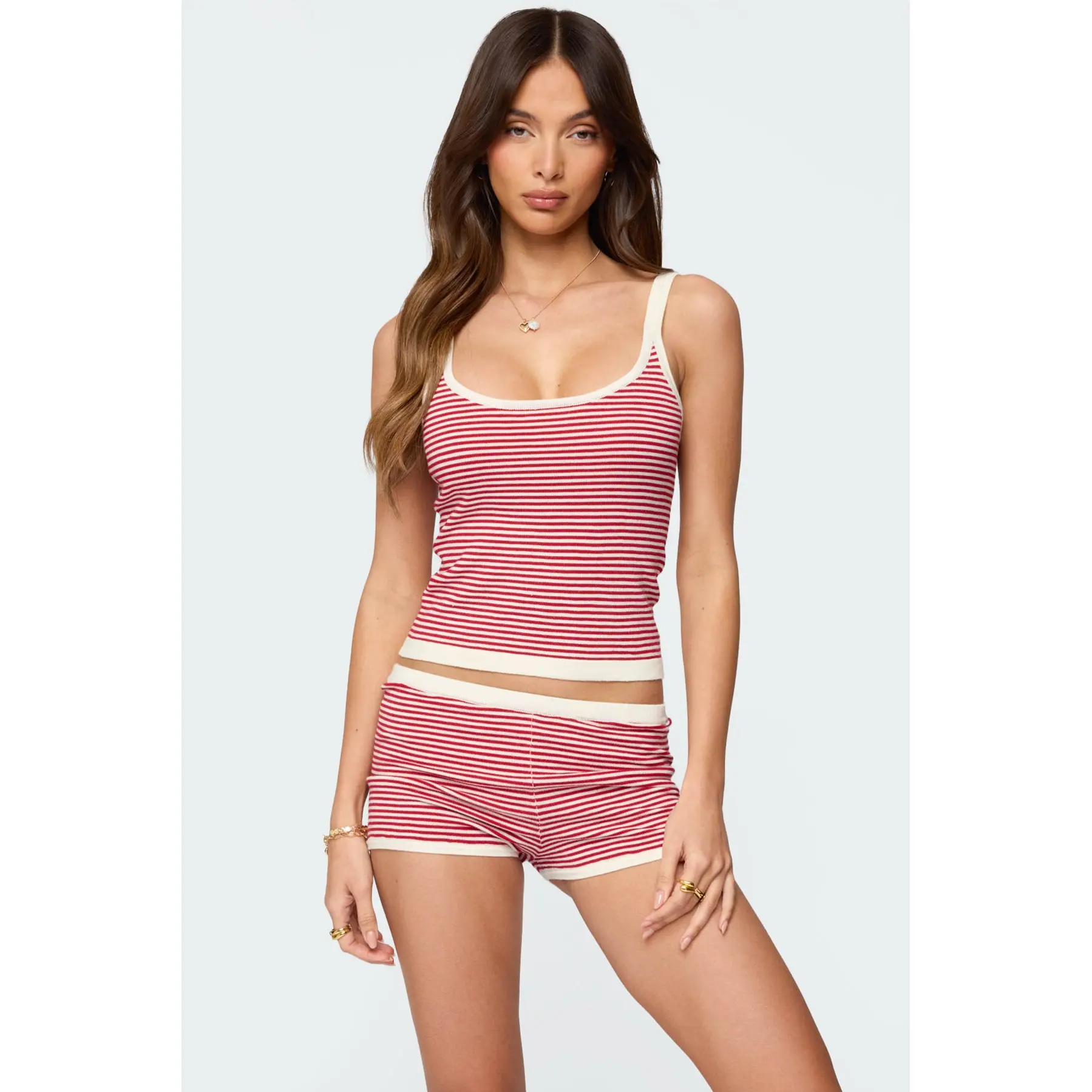 Saylor Striped Knit Tank Top