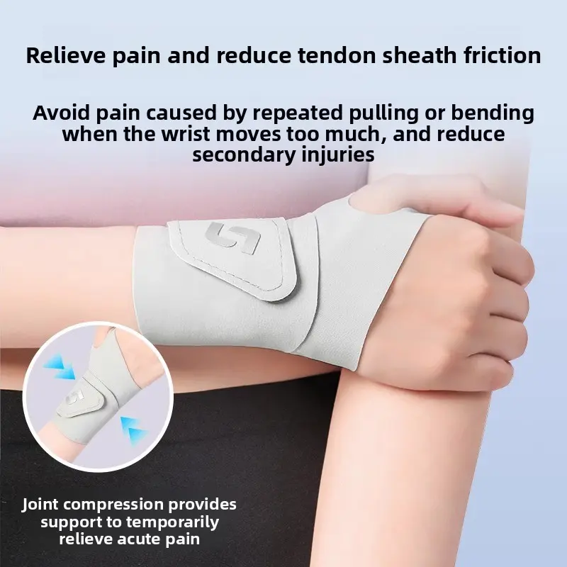 Adult Sports Velcro Wrist Bracer, Joint Compression for Wrist Sprain, Tendon Sheath Relief & Acute Recovery, All-Season Use for Badminton, Basketball