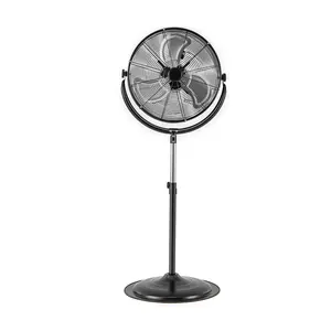 COSTWAY - 20 Inches High Velocity Pedestal Fan with 3 Speeds and Adjustable Height-Black