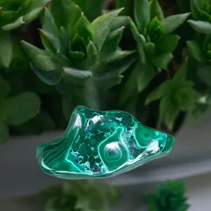 Malachite with Chrysocolla Freeform, Malacholla Freeform Crystal