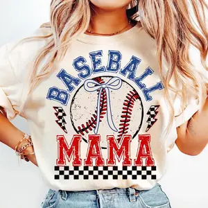 Coquette Baseball , Checkered Baseball Mama , Baseball Mom , Baseball Bow  , Baseball  Shirt, Baseball Game Day Tshirt