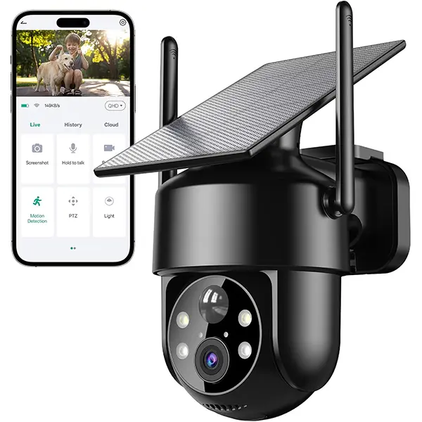 4G LTE Cellular Solar Security Cameras Wireless Outdoor,No WiFi Cameras for Home Security,2K Surveillance Camera Lenses,Spotlight Siren Alarm,AI Detection,SD/Cloud Storage