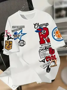 Men's Trendy Graphic Print T-Shirt - \