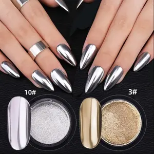 2 Piece Nail Powder Set, Holographic Mirror Effect, No Fragrance, Create Stunning Nails, Mirror Finish, Perfect for Manicures, Nail Art, Nail Decoration