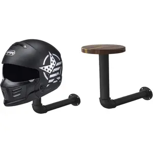 Motorcycle Helmet Holder Wall Mount Easy Storage for Motorcycle Helmets Hats Baseball and Rugby Helmets