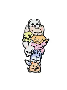 Pop Family Enamel Brooch French Pin skz fashion Dinosaur Decorative Brooches Ornaments Lapel Bag Badges Jewelry Gifts