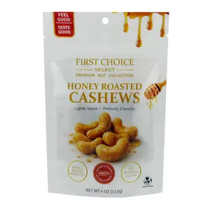 First Choice Candy Honey Roasted Cashews, Lightly Sweet, Perfectly Crunchy, Small Batch Roasted, No Artificial Colors, 4 oz (PACK OF 3 )