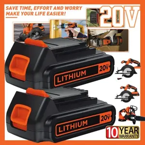 Upgraded 2 Pack 20v Max 3800mAh Replace Battery for Black and Decker,LBXR20 Replacement Battery LB20 LBX20 LBX4020 Extended Run Time Cordless Power Tools Series