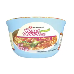 Nongshim Instant Savory Lobster Flavor Ramyun Noodle Soup Bowl, Convenient Pantry Food