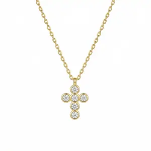 Gold Cross Pendant Necklace in 18K Gold