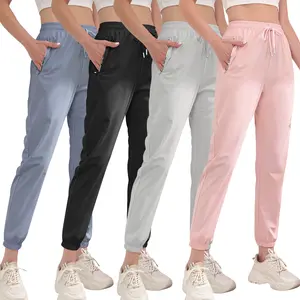 Ladies' 4-piece casual pants are fashionable and versatile, and practical for home sports work. A variety of solid colors are available, which is very suitable for outdoor