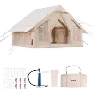 VEVOR Inflatable Tent for Camping 4-6 Person Glamping Tent with Pump Easy Set up
