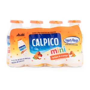 Calpico Mini Non-Carbonated Soft Drinks, Lychee Mango Flavor 4pk 10.8 oz