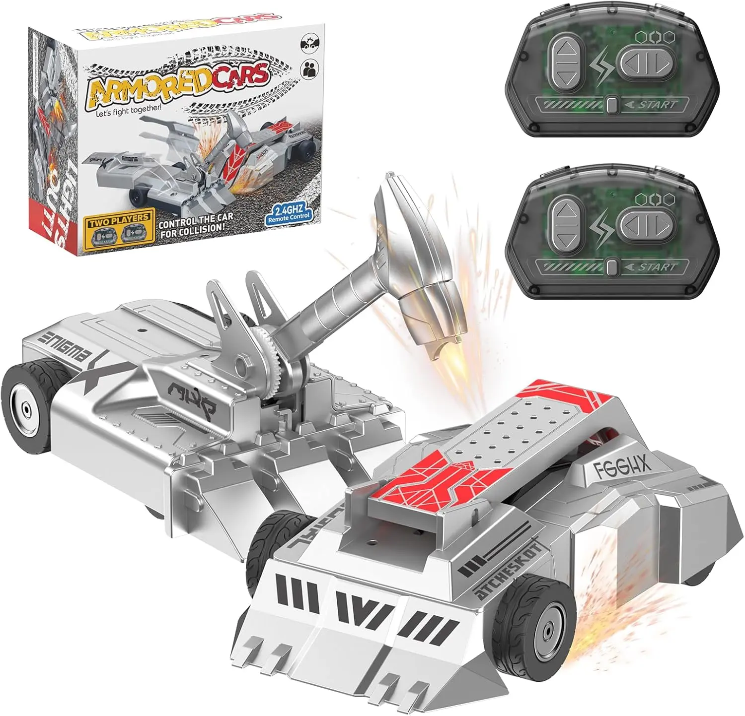 Remote Control Battle Cars, 2-Player RC Fighting Toys for Kids Wireless Fighting Robots STEM Toys 2.4 GHz Wireless Game Set Birthday Gifts for Boys and Girls Age 3+ #Summervibes