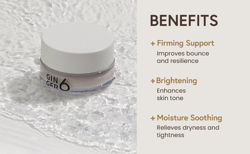 Ginger6 Reset Duo - Includes Ginger Shot Toner 5.07fl. oz. and Energizing Pepti Cream 1.69fl. oz., Revitalizing Skin Care, Brightening, with Ginger Water Extract