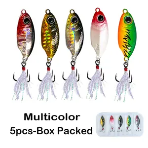 7G/15G-Fishing Jigs Metal Box Packed Fishing Spoons Lures Long Casting Jigging Spoon Lure Swimbait for Walleye Bass Trout Freshwater & Saltwater