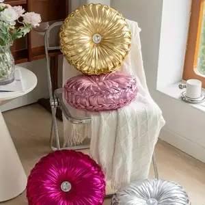 1PC Decorative Pumpkin Pillow - Creative Decorative Cushion Solid Color Versatile Round Cushion for Living Room, Sofa, Nap, Bay Window & Tatami