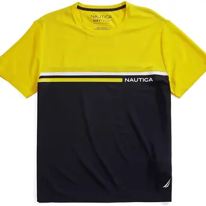 Nautica Men's Navtech Colorblock Tee, Moisture-Wicking Fabric, Fitted, Crew Neck, Short Sleeve, Classic Style