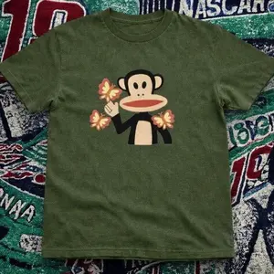 Julius Paul Frank Graphic Baby Tee – Y2K Vintage Cartoon Aesthetic Top