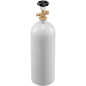 VEVOR 5 Lbs CO2 Tank Aluminum Gas Cylinder, Brand New CO2 Cylinder with Gray Spray Coating, CO2 Tank with CGA320 Valve, For Draft Soda Beer