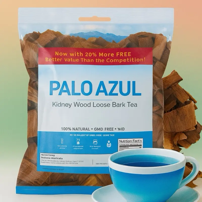 VIRAL Palo Azul  Herbal Tea | Kidneywood (Blue Stick) Te Herbal | | Wildcrafted Kidney Wood Tea | All Natural Tea, non-GMO. Imported from Mexico Beverage