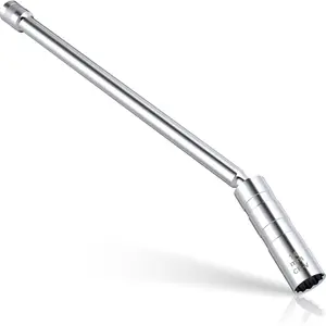 14mm Spark Plug Socket Tool, Thin Wall 3/8" Drive, 12-Point Magnetic Swivel, 11.4" Length, Spark Plug Remover for Automotive Use