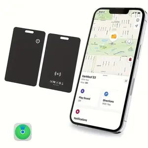 [Apple MFi ] AirTag Pet Tracker Ultra-Thin Rechargeable AirTag Card Compatible with Apple Find My App (iOS Only, Not Compatible with Android) Key Locator Never Lose Items Again The Perfect Gift Choice!
