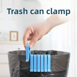 Garbage Bag Clips (4 Pack), Universal Fit for 5-55 Gallon Trash Cans, Non-Slip Edges, Durable Plastic Fasteners, Office