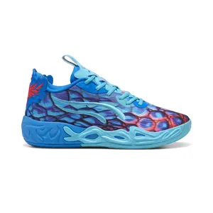 PUMA Mens X Lamelo Ball Mb.04 Lo Alien Skins Basketball Sneakers Shoes - Blue PUMA Mens X Lamelo Ball Mb.04 Lo Alien Skins Basketball Sneakers Shoes - Blue