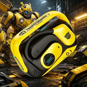 TRANSFORMERS Open-Ear Bluetooth TWS Headphones, Hooked Wireless Audio Devices with ENC, Smart Voice Assistant, Non-In-Ear Comfort for Gaming & Gym Use earphones