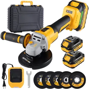 Angle  Cordless 20V ,9600 RPM Brushless Power ,4-1/2-Inch to 5-Inch,2x4.0 AH  Electric  Tool Set, for ,Grinding,Polishing