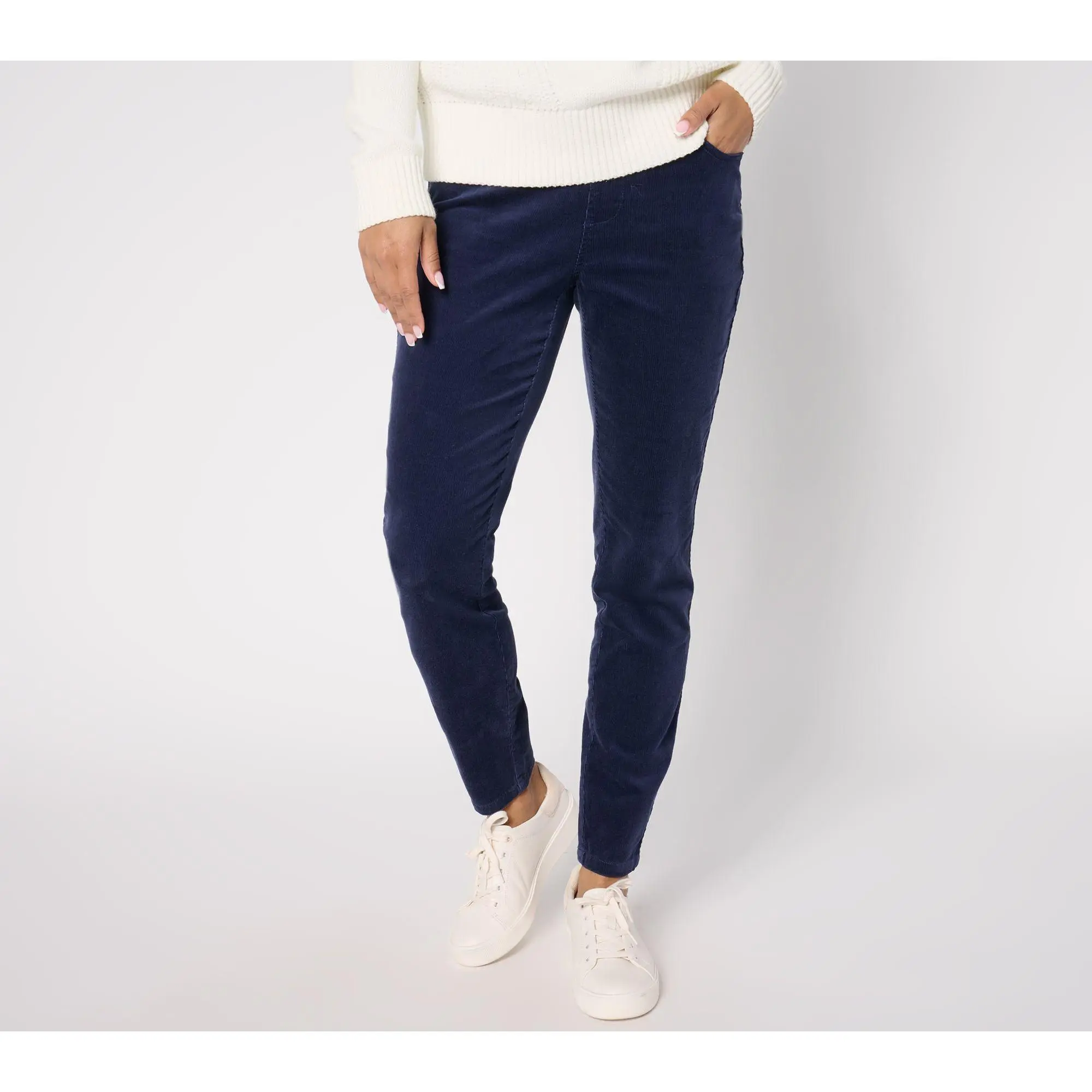 Belle by Kim Gravel Petite TripleLuxe Corduroy Jegging