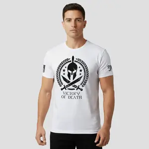 Men's Spartan Warrior Short Sleeve Graphic T-Shirt Fitted Crew Neck Casual Streetwear Top Shortsleeve Original 100% Cotton