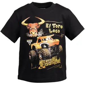 Adult & Youth Monster Jam El Toro Loco Athletic Pullover T-Shirt for youth Cute Pink Floral Monster Truck, Graphic Shirt for Truck Lovers gift for Boy and Girl