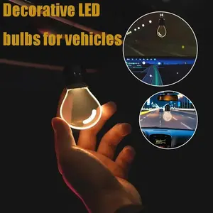 SleekHush Luminescence Car Interior Pendant Light Mini 2D Flat Bulb Car Decors Accessories,Car Rearview Mirror Ornament Gift Unisex