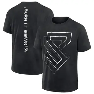 [WWE]Seth Rollins Vertical Burn It Down T-Shirt ,Vintage WW.E Graphics Tee, Pro Wrestling WrestleMania Fan Gift Tee Gift for Men And Women