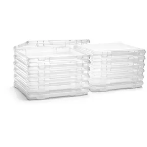 Sorbus Set of 12 Thin Clear Project Case Fits 12"x12"