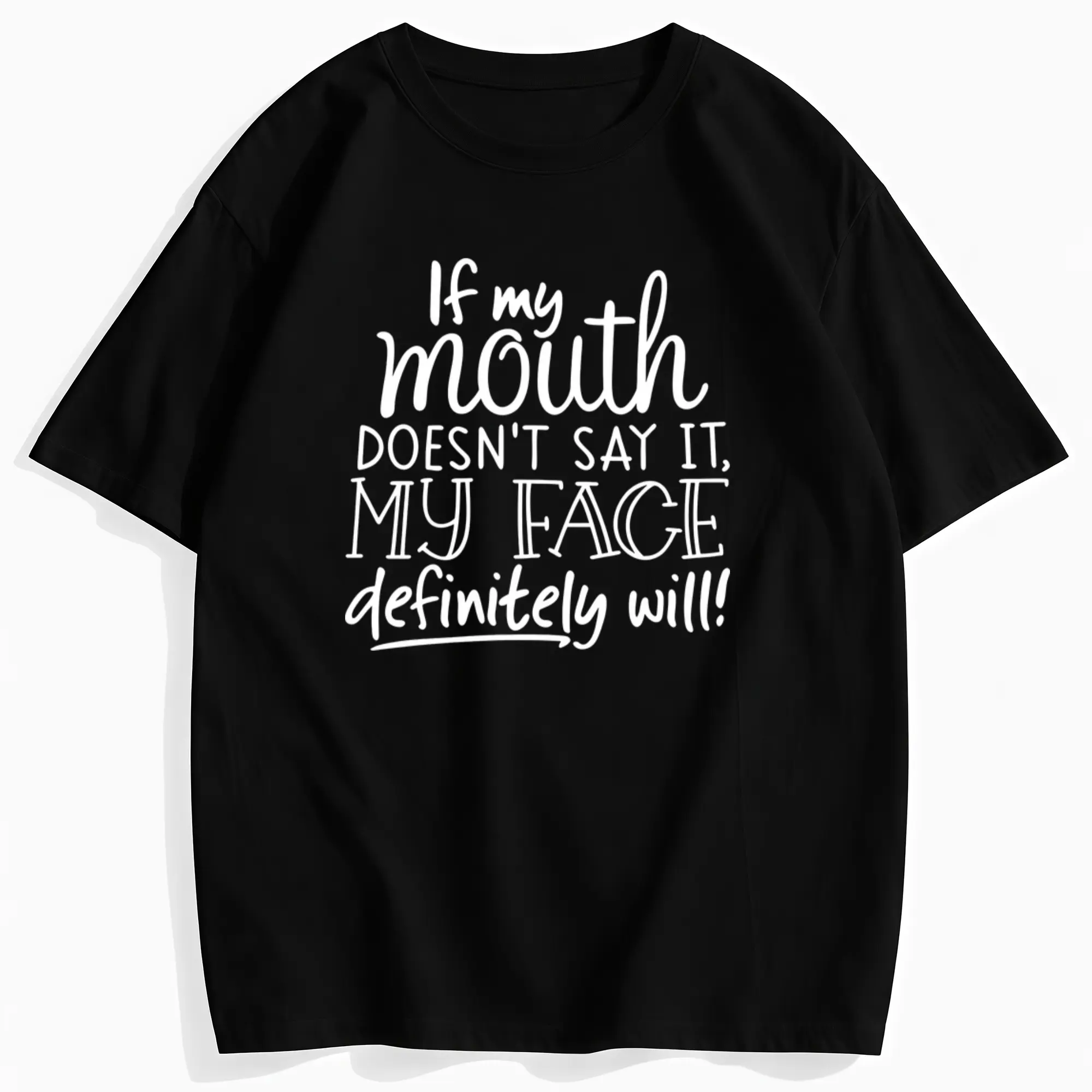 Lady's Casual Short-Sleeve T-Shirt, Fun Letter Print, Comfortable Fit, All-Seasons Women's Top, Shortsleeve