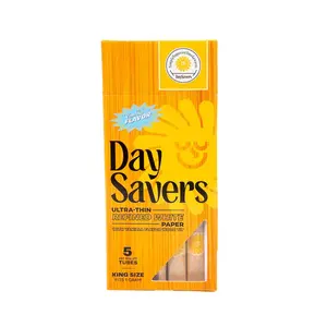 DaySavers 1 G King Size Tubes with Vanilla Wood Tips - Refined White [5 Tube Pack]