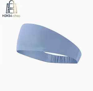4PCS Sports Headbands for Women Men, Non Slip Sweatbands for Running Yoga, Wide Elastic Hair Bands for Workout, Moisture Wicking Athletic Head Bands, Stretchy Soft Headwraps for Fitness Cycling Basketball, Black Blue Purple Grey