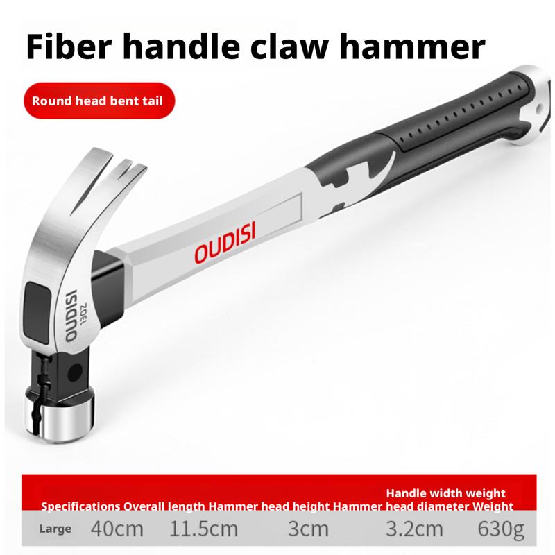 Heavy-Duty One-Piece Claw Hammer, Multi-Functional Claw Hammer Features shock-absorbing nylon handle and non-slip grip High-carbon steel construction with smooth finish Ideal for demolition, carpentry, Gifts for Men,Stocking Stuffers,Him Dad Birthday Gift