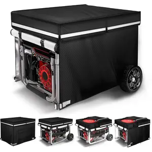 Generator Covers While Running, 32x24x24 inch Generator Cover, 900D+210D Heavy Duty , Top Can Be Opened for Refueling. All-weather Generator Protective Cover.Black
