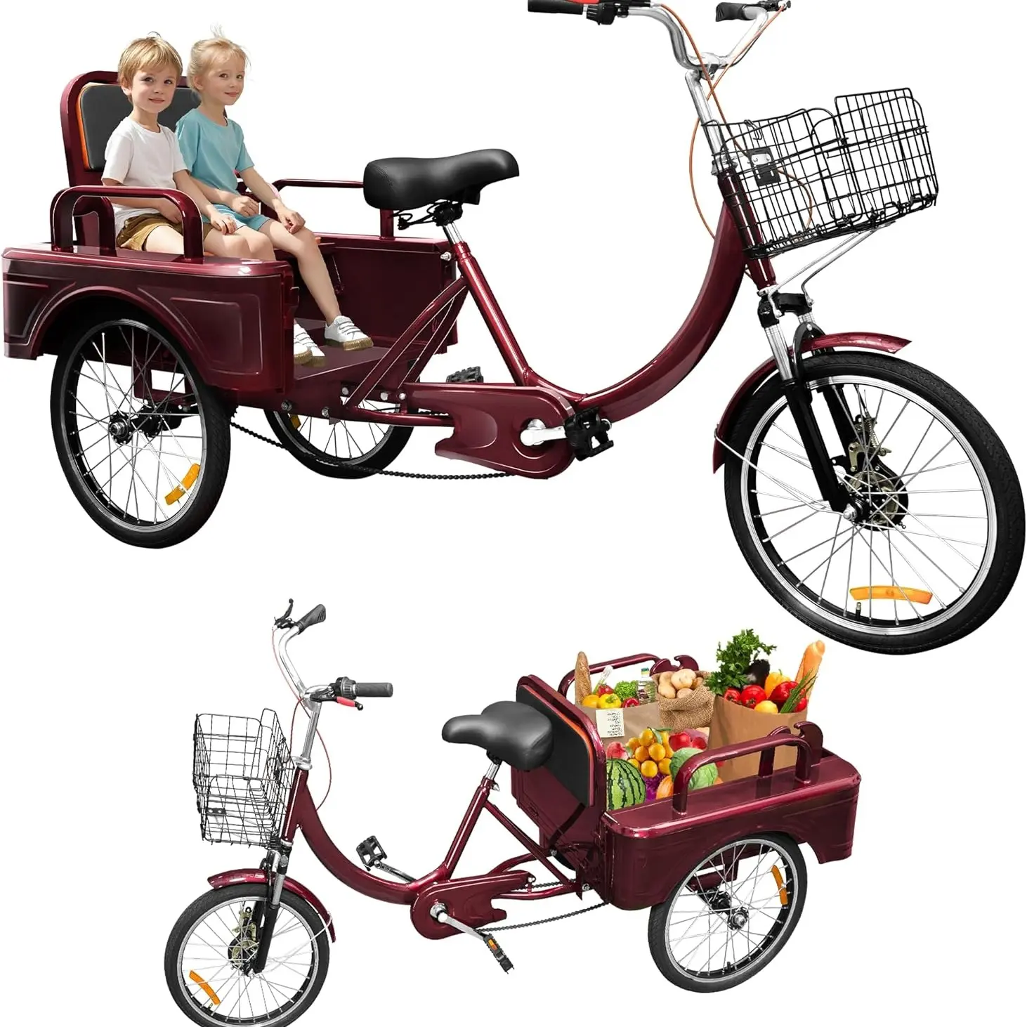 20 inch 3 wheel bicycle Electric Folding Mobility Tricycle Liberty Trike 20" Teal + Extra Charger LibertyTrike three Electric bike etrike Sturdy Construction MOPHOTO Adult Tricycle 20 inch
