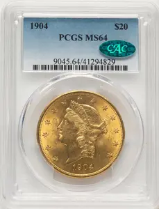 Liberty Double Eagles (1904 $20 Liberty CAC)