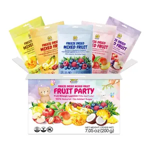 SUNGIVEN Freeze-Dried Fruit Variety Pack, 5 Bags (7.06 oz), 10+ Fruits Mix Apple Strawberry Mango Pineapple & More, Crispy Snack, No Sugar!